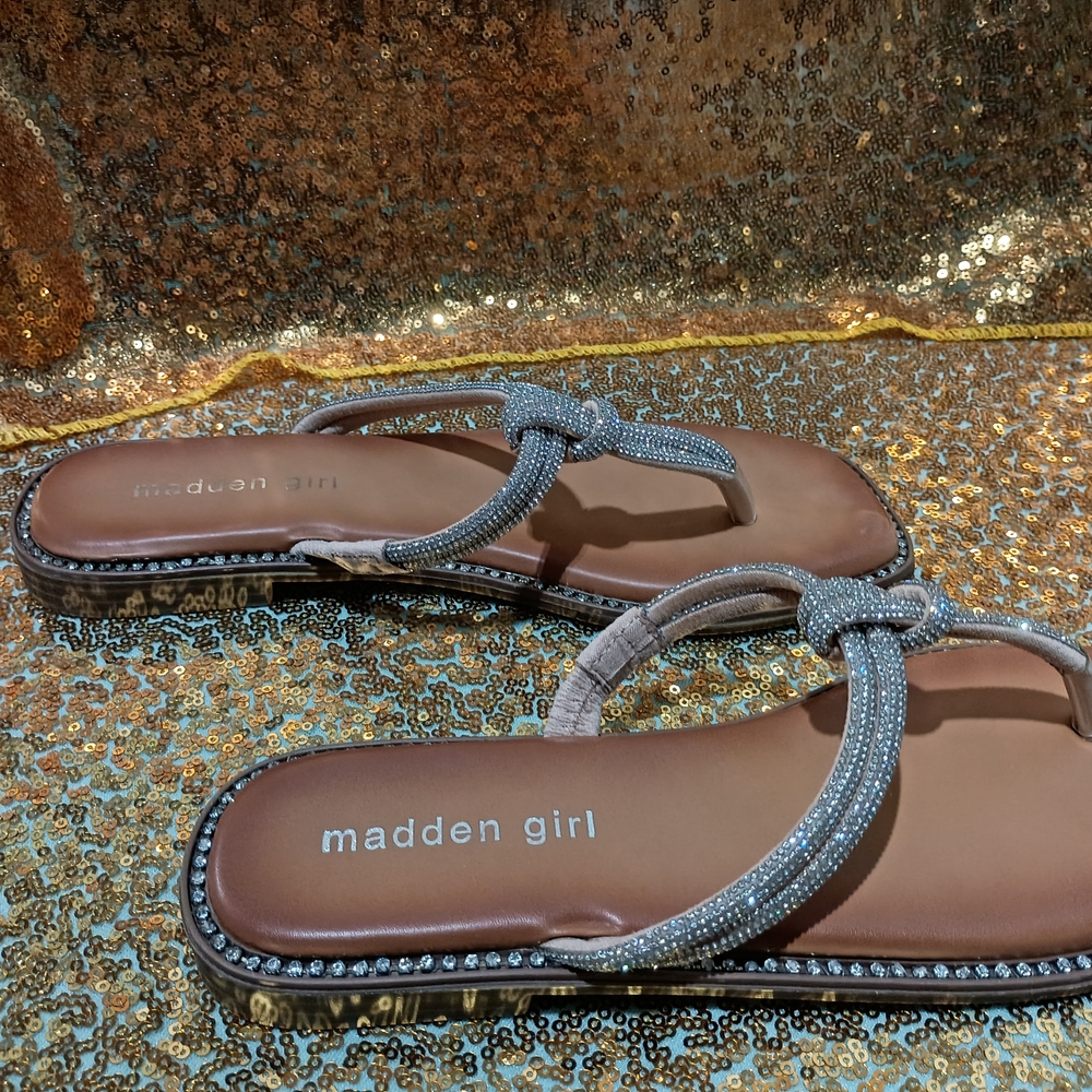 Madden Girl Glittering Silver Sandals